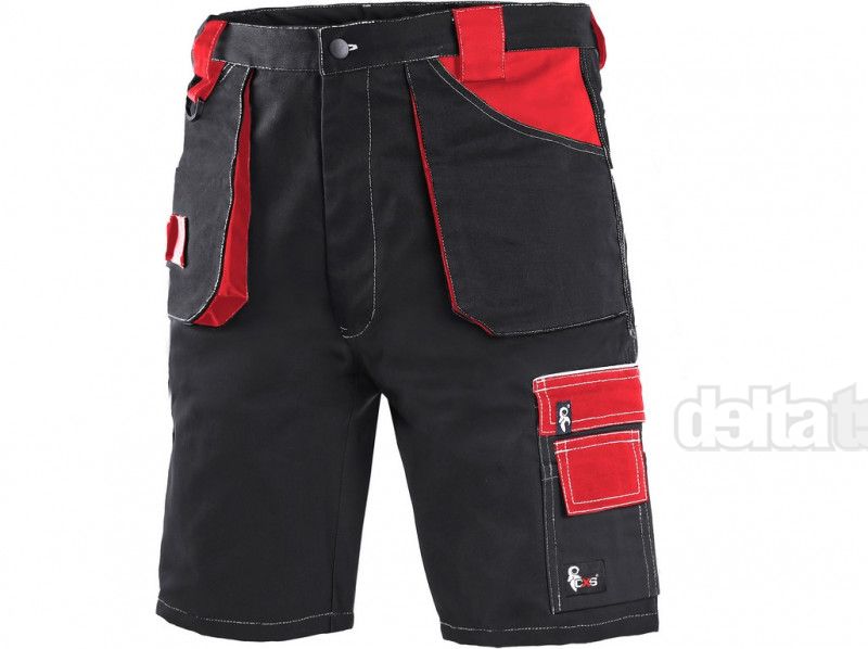 CXS ORION DAVID čierno-červené nohavice (krátke)
