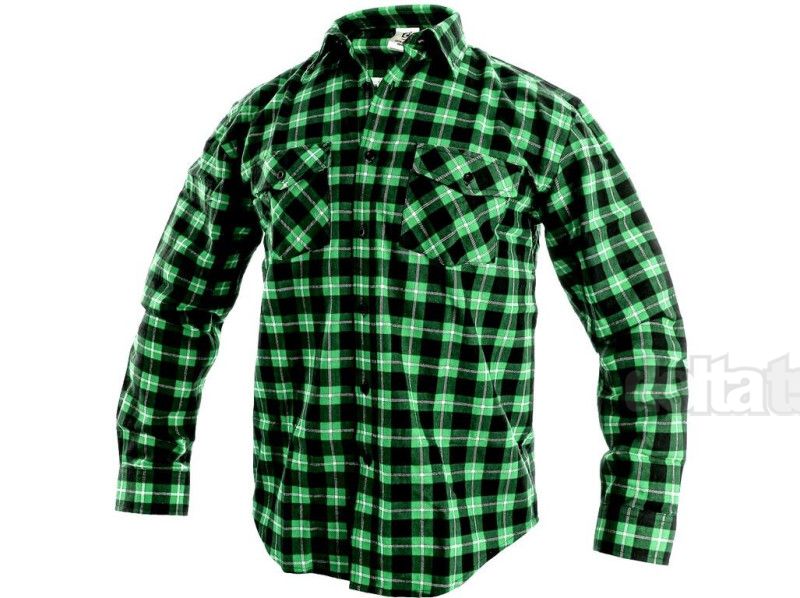 Pánská košile s dlouhým rukávem TOM, zeleno-černá