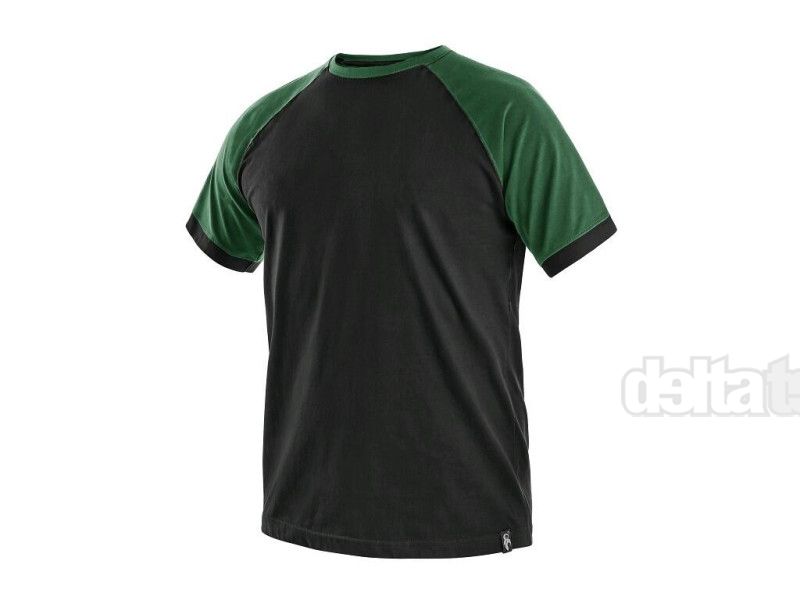 Tričko s krátkým rukávem OLIVER, černo-zelené
