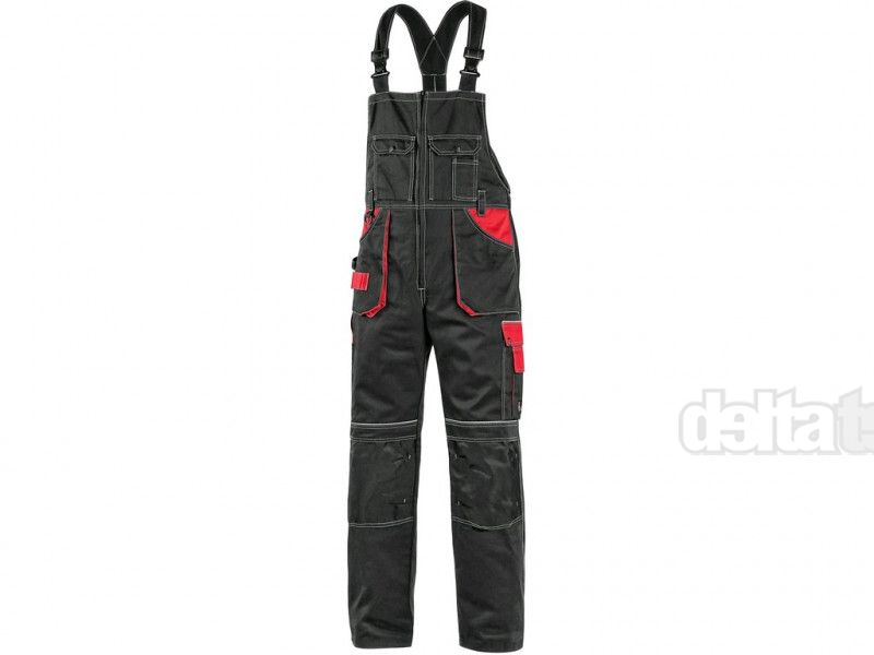CXS ORION KRYŠTOF čierno-červené nohavice (na traky, zimné)