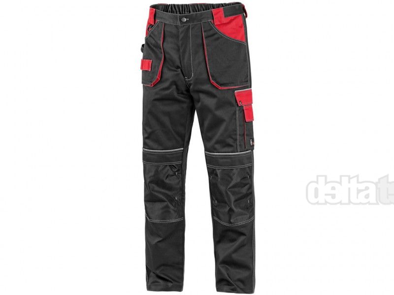 CXS ORION TEODOR čierno-červené nohavice