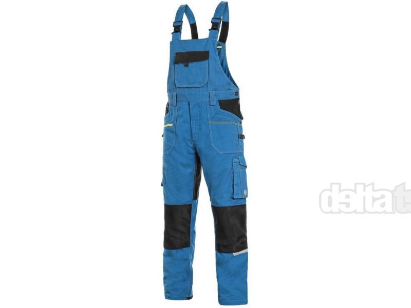 Nohavice na traky CXS STRETCH modro-�ierne, skr�ten�