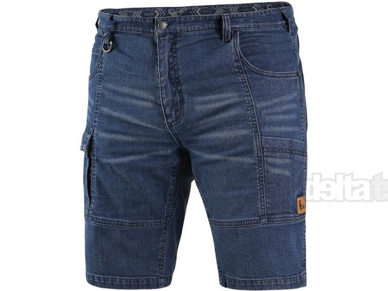 Kraťasy jeans CXS MURET, pánské, modro-černé