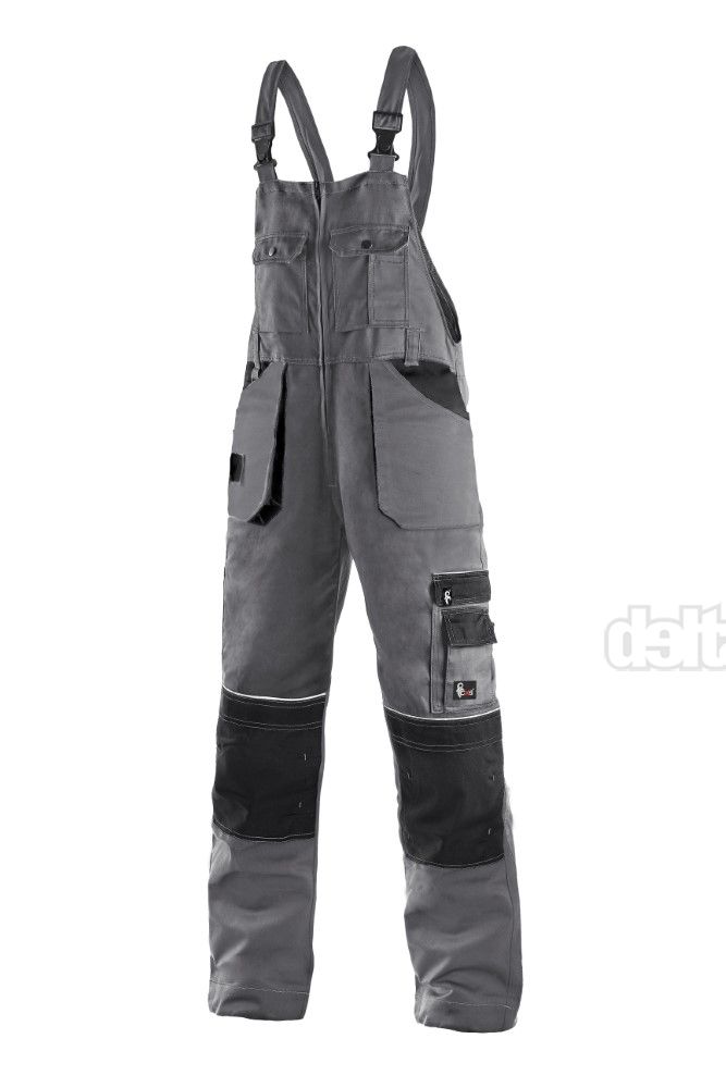 CXS ORION KRYŠTOF čierno-šedé nohavice (na traky, zimné, predĺžené)