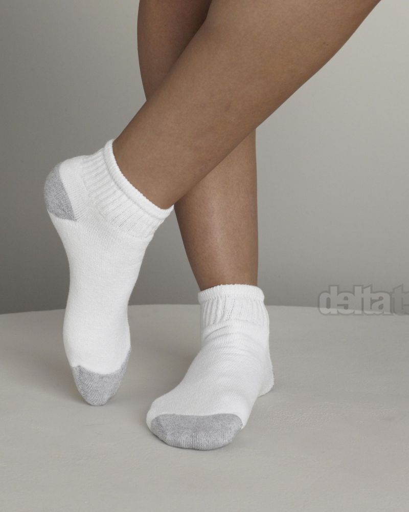 Ponožky GILDAN GL730 bielo šedé, balenie po 6 pároch
