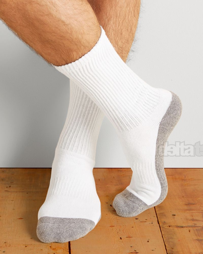 Ponožky GILDAN GP751 bielo šedé, balenie po 6 pároch