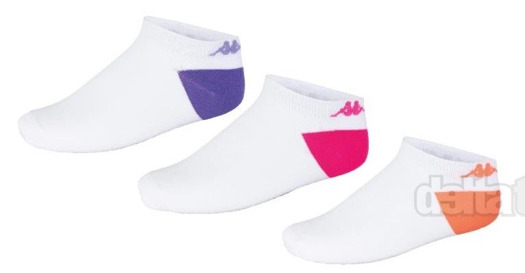 Členkové ponožky KAPPA 304M5Q0 white purple 3 pack