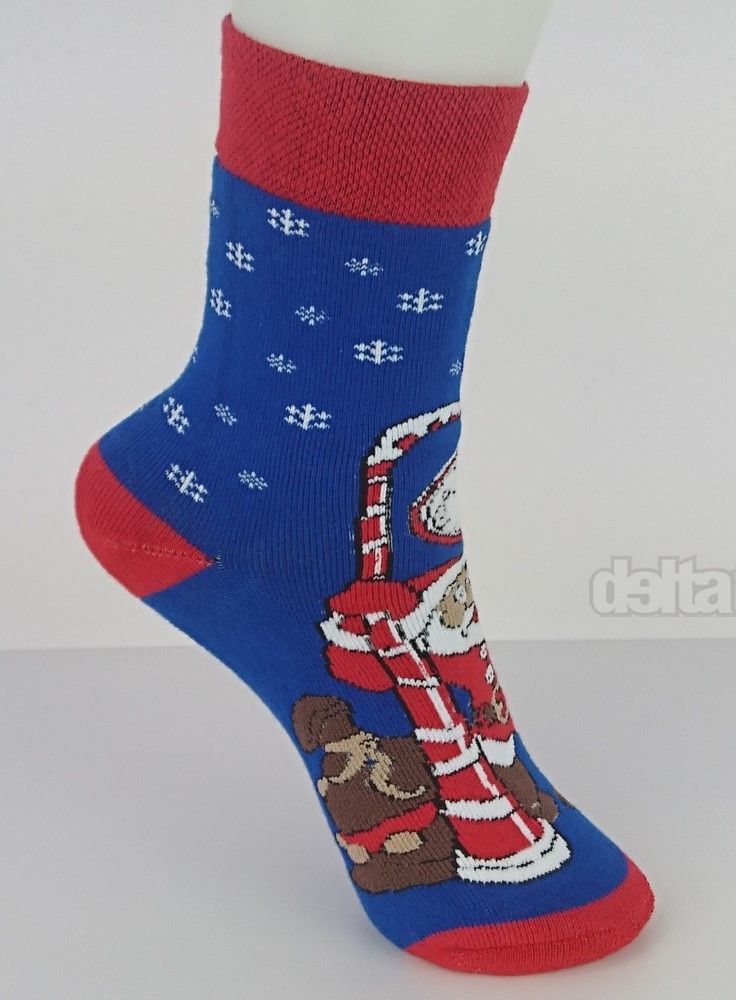 Ponožky thermo vianočné NLD blue