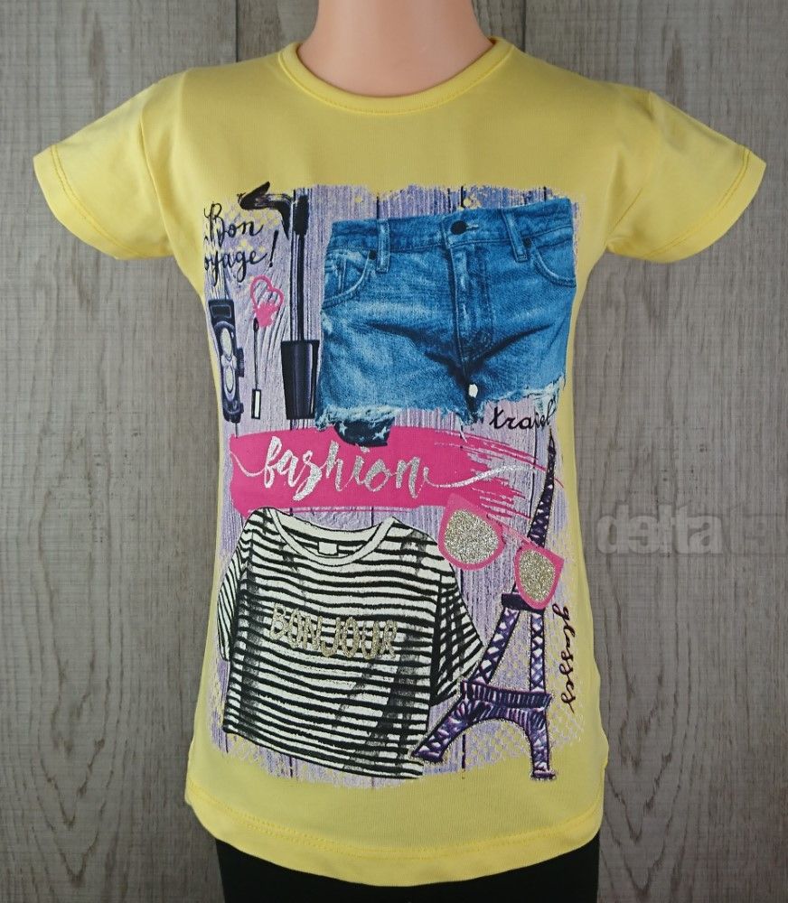 Dievčenské tričko s krátkym rukávom SAFARI 6509 žltá