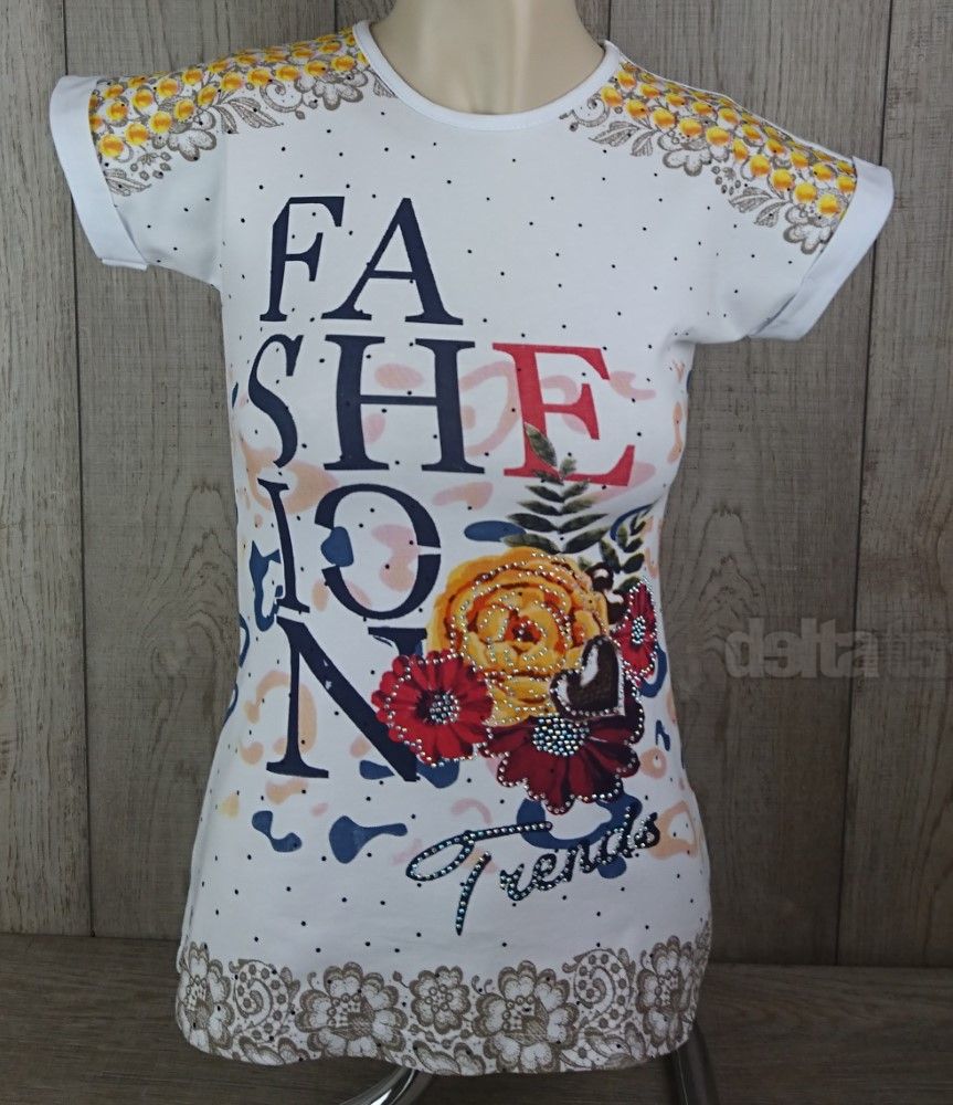 Dievčenské tričko s krátkym rukávom SAFARI 8502 biela