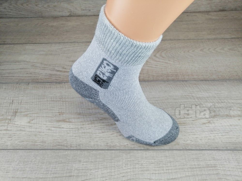 Ponožky thermo DELTA  svetlo šedá/ šedá