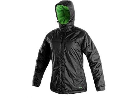 Dámská zimní bunda KENOVA, černo-zelená, vel. S