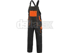 CXS LUXY ROBIN čierno-oranžové nohavice (traky)