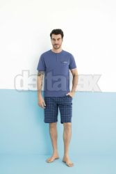 P�nske kr�tke bavlnen� py�amo YDGN0250302 blue.