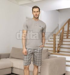 P�nske kr�tke bavlnen� py�amo YDGN0260007 grey.