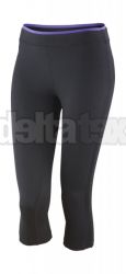 Dámske trojštvrťové nohavice šport SPIRO S273F black- levander