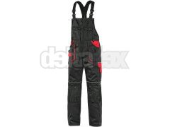 Nohavice na traky CXS ORION KRYŠTOF čierno-červené, zimné