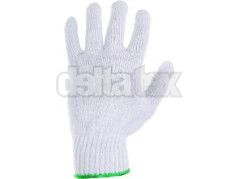 Rukavice FALO, textiln�, s PVC ter��ky, b�lo-modr�, blistr, vel. 08