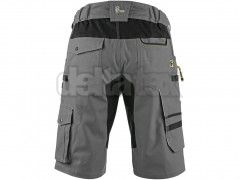 CXS STRETCH šedo-čierne nohavice (krátke)
