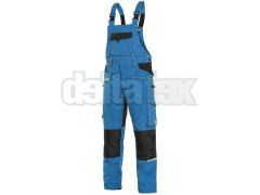 Nohavice na traky CXS STRETCH modro-ierne, skrten