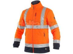 Bunda CXS PRESTON, v�stra�n�, fleece, oran�ovo - modr�