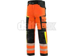 Nohavice CXS BENSON výstražné, pánske, oranžovo-čierne