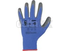 Rukavice CERRO, men v nitrilu BLISTR, modro-ed, vel. 9