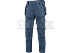 Kalhoty CXS LEONIS, p�nsk�, modr� s �ern�mi dopl�ky