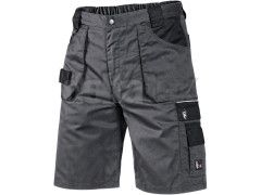 Krátke montérkové nohavice CXS ORION DAVID šedo-čierne