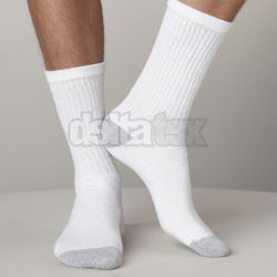 Ponožky GILDAN GP750 bielo šedé, balenie po 6 pároch