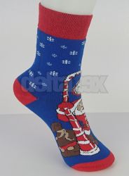Ponožky thermo vianočné NLD blue