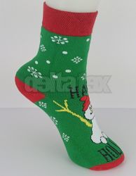 Ponožky thermo vianočné NLD green