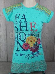 Dievčenské tričko s krátkym rukávom SAFARI 8502 tyrkys zelená
