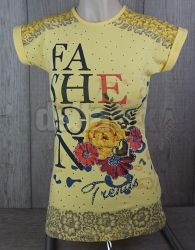 Dievčenské tričko s krátkym rukávom SAFARI 8502 žltá
