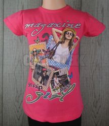 Dievčenské tričko s krátkym rukávom SAFARI 6507 rose