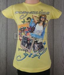 Dievčenské tričko s krátkym rukávom SAFARI 6507 yellow