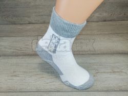 Ponožky thermo DELTA  bielo/ sivá/ béž.