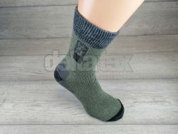 Ponožky thermo DELTA  olivová/ šedá