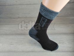 Ponožky thermo DELTA  tmavo hnedá/ šedá