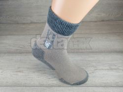 Ponožky thermo DELTA  hnedá/ tmavo šedá