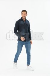 Pnska jeansov koea s dlhm rukvom YZR002 deep navy jeans