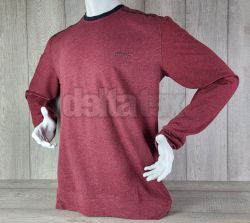 Pánske tričko dlhý rukáv ZNZ03516 dark red melír