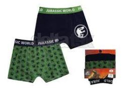 Detské boxerky JURASSIC WORLD 037601 black- green 2 pack