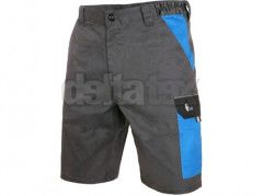 Krátke montérkové nohavice CXS PHOENIX ZEFYROS šedo-modro-čierne