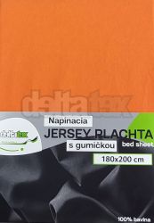 Napínacia plachta Jersey DELTA 180x200 oranžová
