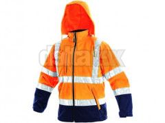 CXS DERBY oranžovo-modrá softshellová bunda