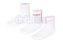Športové ponožky LOTTO 022098 3 pack white fuchsia