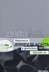 Napnacia plachta Jersey DELTA 180x200 siv