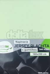 Napnacia plachta Jersey DELTA 180x200 svetlo zelen