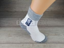 Ponožky thermo DELTA  biela/ šedá